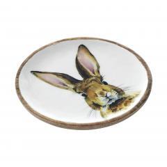 88477-Bunny-Hop-Wooden-Plate-White-w-Bunny-9.75-inch-Diameter-image-4