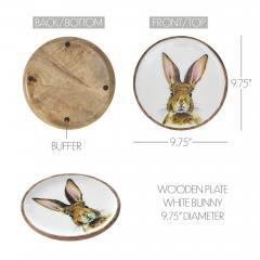 88477-Bunny-Hop-Wooden-Plate-White-w-Bunny-9.75-inch-Diameter-image-5