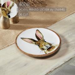 88477-Bunny-Hop-Wooden-Plate-White-w-Bunny-9.75-inch-Diameter-image-6
