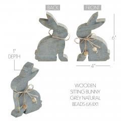88485-Bunny-Hop-Wooden-Sitting-Bunny-Grey-w-Natural-Beads-6x4x1-image-5