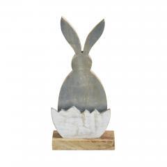 88486-Bunny-Hop-Wooden-Half-Egg-w-Grey-Bunny-Silhouette-13x6x2.25-image-2