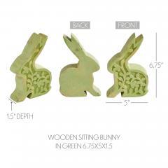 88489-Bunny-Hop-Wooden-Sitting-Bunny-In-Green-6.75x5x1.5-image-5