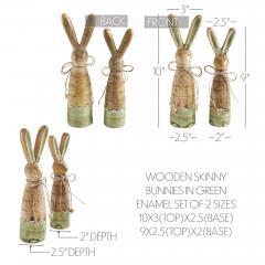 88490-Bunny-Hop-Wooden-Skinny-Bunnies-In-Green-Enamel-Set-of-2-Sizes-image-5