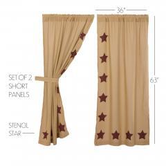 25914-Burlap-w-Burgundy-Stencil-Stars-Short-Panel-Set-of-2-63x36-image-3