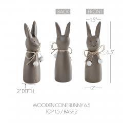 88492-Spring-In-Bloom-Wooden-Cone-Bunny-6.5-image-5