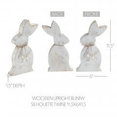 88496-Spring-In-Bloom-Wooden-Upright-Bunny-Silhouette-w-Twine-11.5x6x1.5-image-5