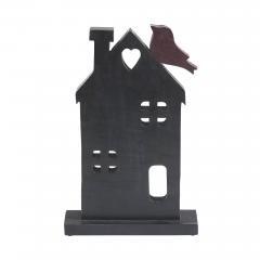 88498-Spring-In-Bloom-Wooden-Prim-House-w-Bird-On-Roof-14x9x2-image-2