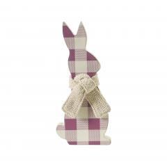 88500-Bunny-Hop-MDF-All-Ears-Lavender-Check-Bunny-In-Burlap-Scarf-8x3.5x1-image-2