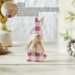 88500-Bunny-Hop-MDF-All-Ears-Lavender-Check-Bunny-In-Burlap-Scarf-8x3.5x1-image-6