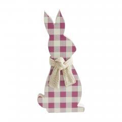 88502-Bunny-Hop-MDF-All-Ears-Lavender-Check-Bunny-In-Burlap-Scarf-13x6x1-image-2
