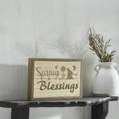 88506-Bunny-Hop-Spring-Blessings-MDF-Framed-Wall-Sign-6.5x10x1-image-2