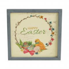88515-Bunny-Hop-Happy-Easter-Chick-Wreath-MDF-Wall-Sign-12x12x0.5-image-3