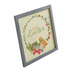 88515-Bunny-Hop-Happy-Easter-Chick-Wreath-MDF-Wall-Sign-12x12x0.5-image-5