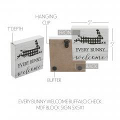 88519-Bunny-Hop-Every-Bunny-Welcome-Buffalo-Check-MDF-Block-Sign-5x5x1-image-5