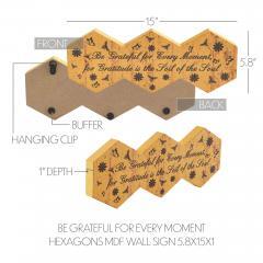 88521-Buzzy-Bees-Be-Grateful-for-Every-Moment-Hexagons-MDF-Wall-Sign-5.8x15x1-image-6