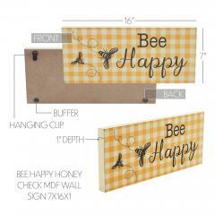 88523-Buzzy-Bees-Bee-Happy-Honey-Check-MDF-Wall-Sign-7x16x1-image-6