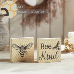 88525-Buzzy-Bees-Bee-Kind-MDF-Block-Sign-5x5x1-Set-of-2-image-7
