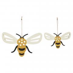88526-Buzzy-Bees-Bee-Shaped-MDF-Wall-Hanging-w-Twine-Set-of-2-Sizes-image-3