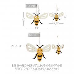 88526-Buzzy-Bees-Bee-Shaped-MDF-Wall-Hanging-w-Twine-Set-of-2-Sizes-image-5