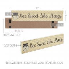 88527-Buzzy-Bees-Bee-Sweet-Like-Honey-MDF-Wall-Sign-3x14x0.75-image-6