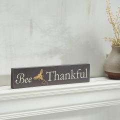 88529-Buzzy-Bees-Bee-Thankful-Grey-MDF-Wall-Sign-3x14x0.75-image-2