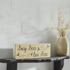 88530-Buzzy-Bees-Busy-Bees-Live-Here-MDF-Wall-Sign-4x12x1-image-2