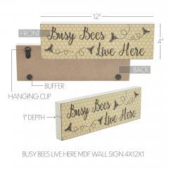 88530-Buzzy-Bees-Busy-Bees-Live-Here-MDF-Wall-Sign-4x12x1-image-6