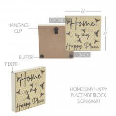 88531-Buzzy-Bees-Home-Is-My-Happy-Place-MDF-Block-Sign-6x6x1-image-6