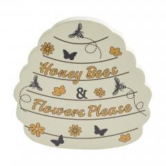 88533-Buzzy-Bees-Honey-Bees-Flower-Please-Bee-Hive-MDF-Wall-Sign-11x11x1-image-3