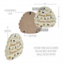 88533-Buzzy-Bees-Honey-Bees-Flower-Please-Bee-Hive-MDF-Wall-Sign-11x11x1-image-6