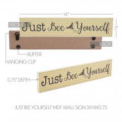88534-Buzzy-Bees-Just-Bee-Yourself-MDF-Wall-Sign-3x14x0.75-image-6