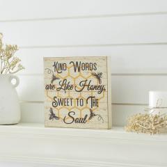 88535-Buzzy-Bees-Kind-Words-Are-Like-Honey-Sweet-To-The-Soul-MDF-Block-Sign-8x8x1-image-2