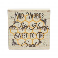 88535-Buzzy-Bees-Kind-Words-Are-Like-Honey-Sweet-To-The-Soul-MDF-Block-Sign-8x8x1-image-3