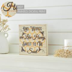 88535-Buzzy-Bees-Kind-Words-Are-Like-Honey-Sweet-To-The-Soul-MDF-Block-Sign-8x8x1-image-7