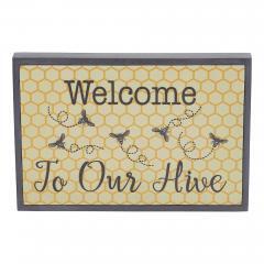 88539-Buzzy-Bees-Welcome-To-Our-Hive-MDF-Framed-Wall-Sign-9x13x1-image-2