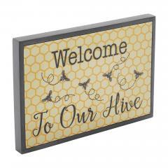 88539-Buzzy-Bees-Welcome-To-Our-Hive-MDF-Framed-Wall-Sign-9x13x1-image-4