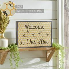 88539-Buzzy-Bees-Welcome-To-Our-Hive-MDF-Framed-Wall-Sign-9x13x1-image-6