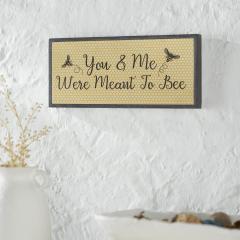 88543-Buzzy-Bees-You-Me-Were-Meant-To-Bee-MDF-Framed-Wall-Sign-7x16x1-image-1