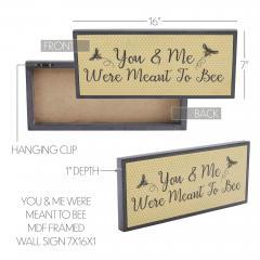 88543-Buzzy-Bees-You-Me-Were-Meant-To-Bee-MDF-Framed-Wall-Sign-7x16x1-image-6
