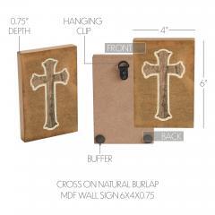 88546-Celebrate-Grace-Cross-On-Natural-Burlap-MDF-Wall-Sign-6x4x0.75-image-6
