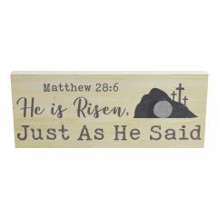 88550-Celebrate-Grace-He-Is-Risen-Just-As-He-Said-MDF-Wall-Sign-8x19x1-image-2