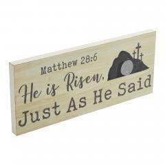 88550-Celebrate-Grace-He-Is-Risen-Just-As-He-Said-MDF-Wall-Sign-8x19x1-image-4