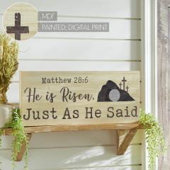 88550-Celebrate-Grace-He-Is-Risen-Just-As-He-Said-MDF-Wall-Sign-8x19x1-image-6