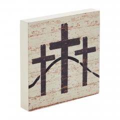 88553-Celebrate-Grace-3-Crosses-Distressed-Antique-White-MDF-Block-Sign-6x6x1-image-5