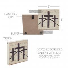 88553-Celebrate-Grace-3-Crosses-Distressed-Antique-White-MDF-Block-Sign-6x6x1-image-6