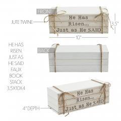 88561-Celebrate-Grace-He-Has-Risen-Just-As-He-Said-Faux-Book-Stack-3.5x10x4-image-5