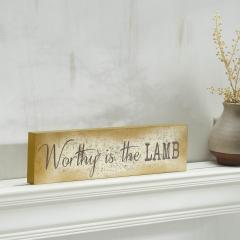 88562-Celebrate-Grace-Worthy-Is-The-Lamb-MDF-Wall-Sign-4x15x1-image-2