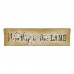 88562-Celebrate-Grace-Worthy-Is-The-Lamb-MDF-Wall-Sign-4x15x1-image-3