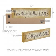 88562-Celebrate-Grace-Worthy-Is-The-Lamb-MDF-Wall-Sign-4x15x1-image-6