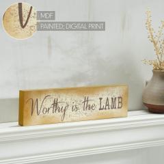 88562-Celebrate-Grace-Worthy-Is-The-Lamb-MDF-Wall-Sign-4x15x1-image-7